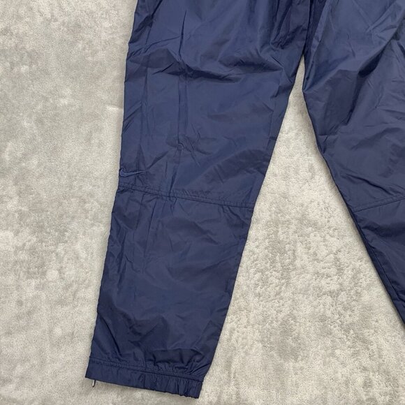 Vintage Nike Sweatpants Mens Large Windbreaker Navy Blue White Tag Track 90’s - Picture 13 of 15